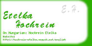 etelka hochrein business card